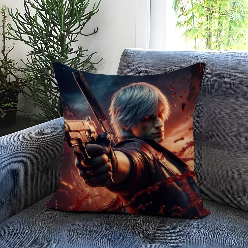 D-Devil May CryS Cushion Cover Comfortable Reversible Pillow Cover Ideal for Car Sofa Bedroom & Beyond