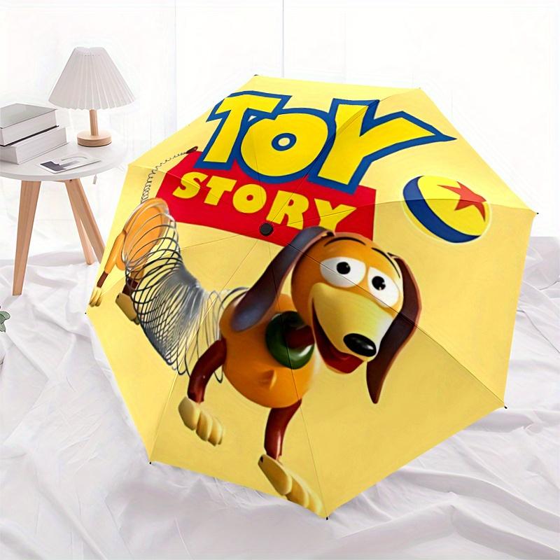 

1pc Toy Story Slinky Dog Automatic Opening/Closing Umbrella - Portable 3-Fold Design, 8-Bone Iron Frame Outdoor Umbrella, Perfect Gift for F