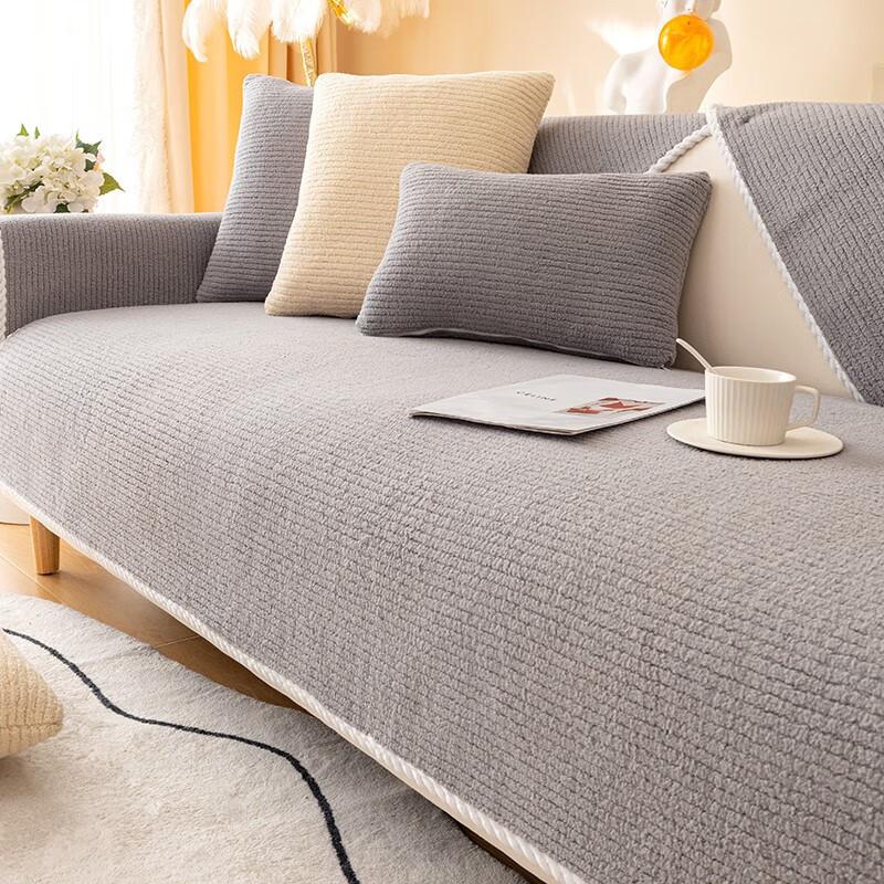 Winter Sofa Cushion Plush Thickened Warm Fabric Sofa Cushion Non-Slip Sofa Cushion