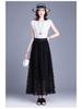 Elegant Mesh Fluffy Cake Skirt - Spring 2026 A-Line Midi with Wide Hem