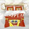 Yellow Square Sponge Anime Cartoon Duvet Cover Single/Double/Queen/King  Pillowcase Set Adult Bedroom Children Comforter Bedding