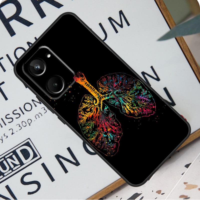 Human Heart Brain Lungs For Realme C31 C33 C35 C51 C53 C55 C67 GT5 GT Neo 6 9 10 11 12 Pro Plus C21Y C25s C30 Case
