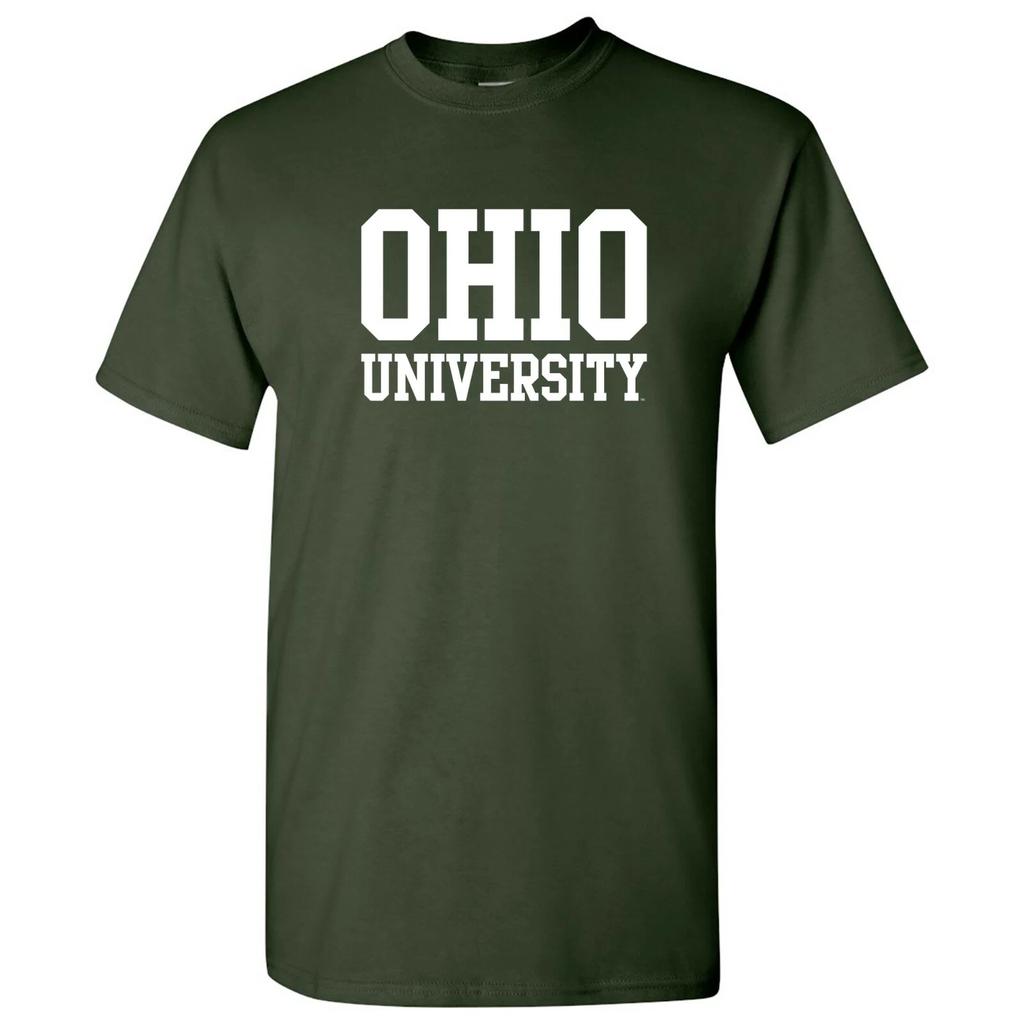 Ohio University Bobcats Basic Block - OFFICIAL SPORTS TEAM T-Shirt - Forest