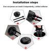 Black Round Double Press Toilet Flush Button Suitable Aperture 46-56mm