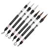 6Pcs White /Brown Brush Chinese Brush Pen Calligraphy Water Pen  Calligraphy Practice