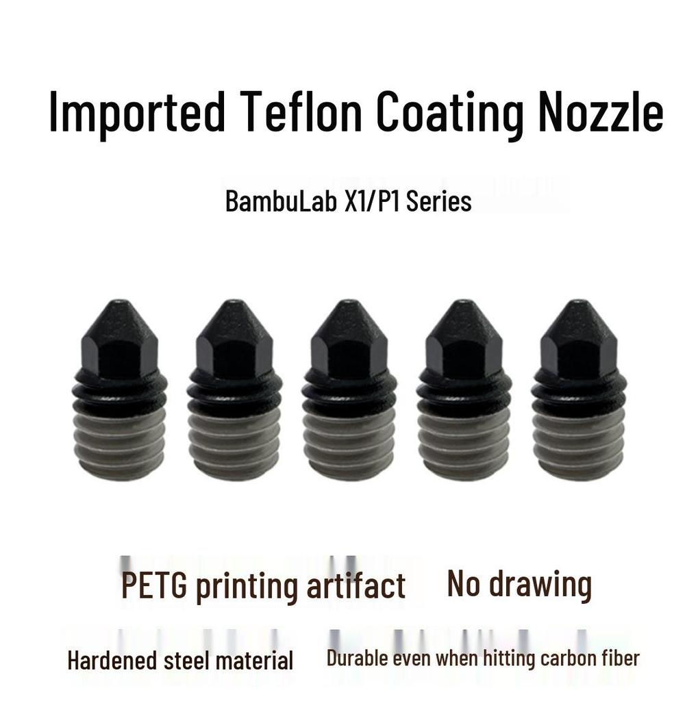 Bambu 3D Printer Teflon-Coated Nozzle for PETG Printing