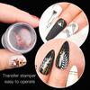 Nail Stamper Jelly Silicone Printing Nail Polish Stamping French Tip Nail Stamp Template with Scraper Manicure Stencil Tools