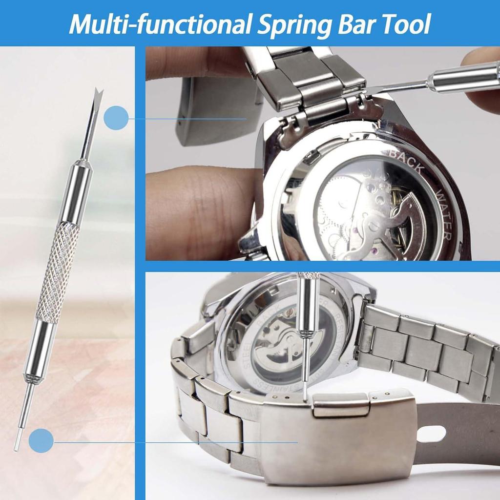 43-teiliges Uhrenreparaturset: Rückabdeckungspresse & Werkzeug zum Batteriewechsel