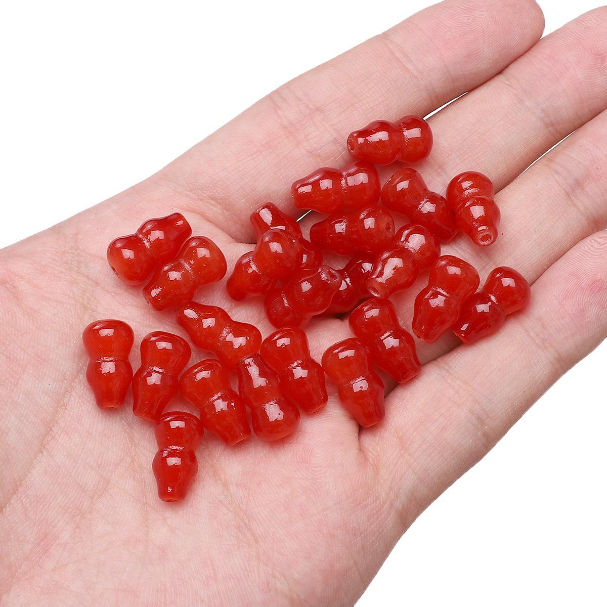 

8x14 мм стеклянные бусины-тыквы с имитацией нефрита с прямым отверстием, ручная работа, самодельный браслет, ожерелье, ювелирные изделия, аксессуары, комплект материалов, прекрасный цвет about 30 pcs