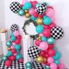 148 balloon sets for girls' birthday party decoration, pink and blue tea party party square background wall decoration balloons