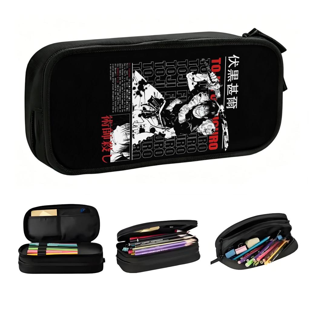 Jujutsu Kaisen Toji Fushiguro Trousse Kawaii Garçons Filles Grande Capacité Anime Japon Manga Boîte à Crayons Étudiants Papeterie