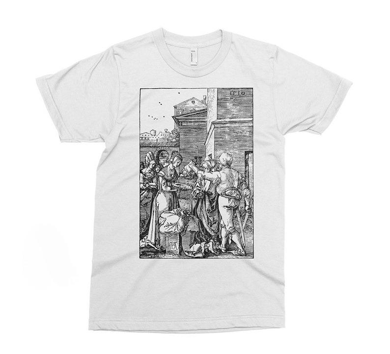 St John's Beheaded Albrecht Durer T-shirt Tee Durer Art Woodcut Apocalypse Engraving Dore Aesthetic Street Short-sleeved Tops