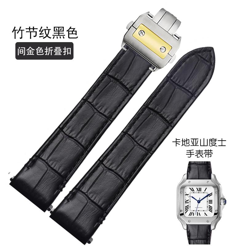 Cinturino per orologio in pelle di mucca di alta qualità Per Cartier Santos WSSA0010 WSSA0018 uomo donna Rilascio rapido Braccialetto in vera pelle 19mm 21mm