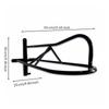 Wall-Mounted Saddle Rack Horizontal Bar Black Metal Space Saving