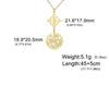 Collar Doble Amuleto Protección Nudo de Bruja Pentagrama Tetragrammaton Acero Inoxidable Joyería de Protección Venta al por Mayor