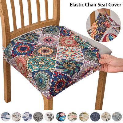 Stretch-Sitzbezug-Set für Esszimmerstühle, weich, abnehmbar und waschbar, Sitzbezüge für Esszimmerstühle, Sitzbezug für Esszimmer, Schonbezug