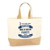 Jute Tote Bag - PLANETEE - Pianist Superman - Natural Jute - Multicolor - Large Size