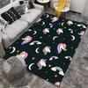 Colorful Unicorn Pattern Carpet with Stars, Moons, and Rainbows Design Suitable for use as an anti-slip for living room bedroom sofas
