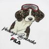 FILA Dog Pattern Casual Hoodie Women hoodies Standard-White F51W338215AWT