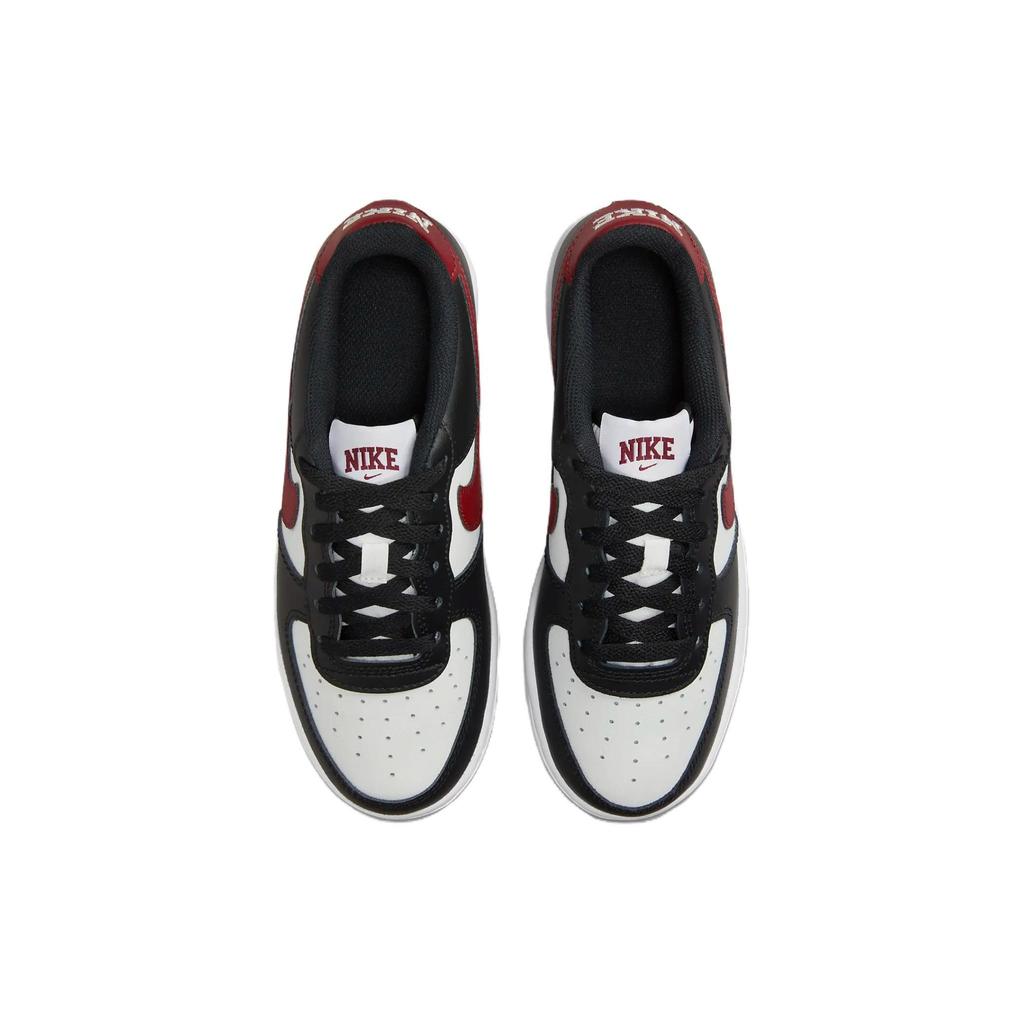 Nike Air Force 1 GS Black Dark Team Red Kids Sneakers Summit-White White FZ4351-001
