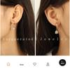 Manchettes d'Oreille Goutte d'Eau Zirconia Minimalistes Élégantes - Design Rétro Européen Américain en Acier Titane pour Femmes
