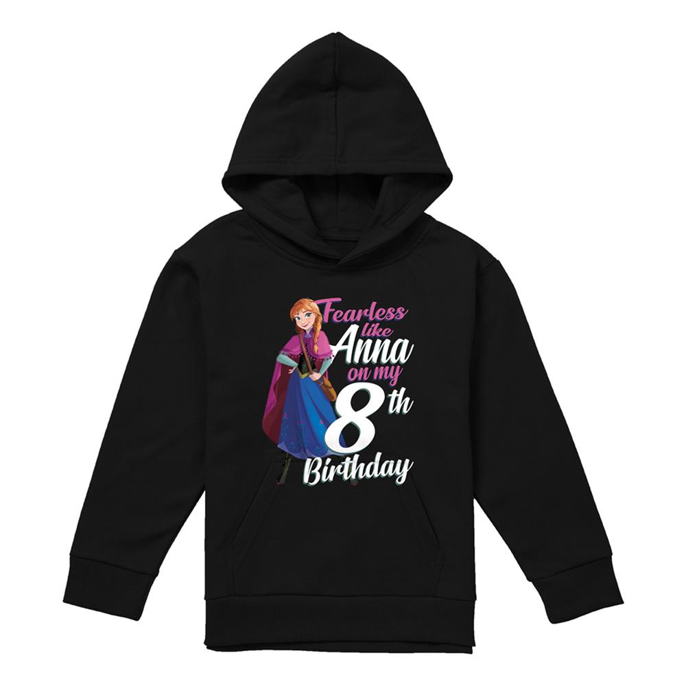 Frozen Childrens/Kids Fearless Like Anna 8th Birthday Pullover Hoodie