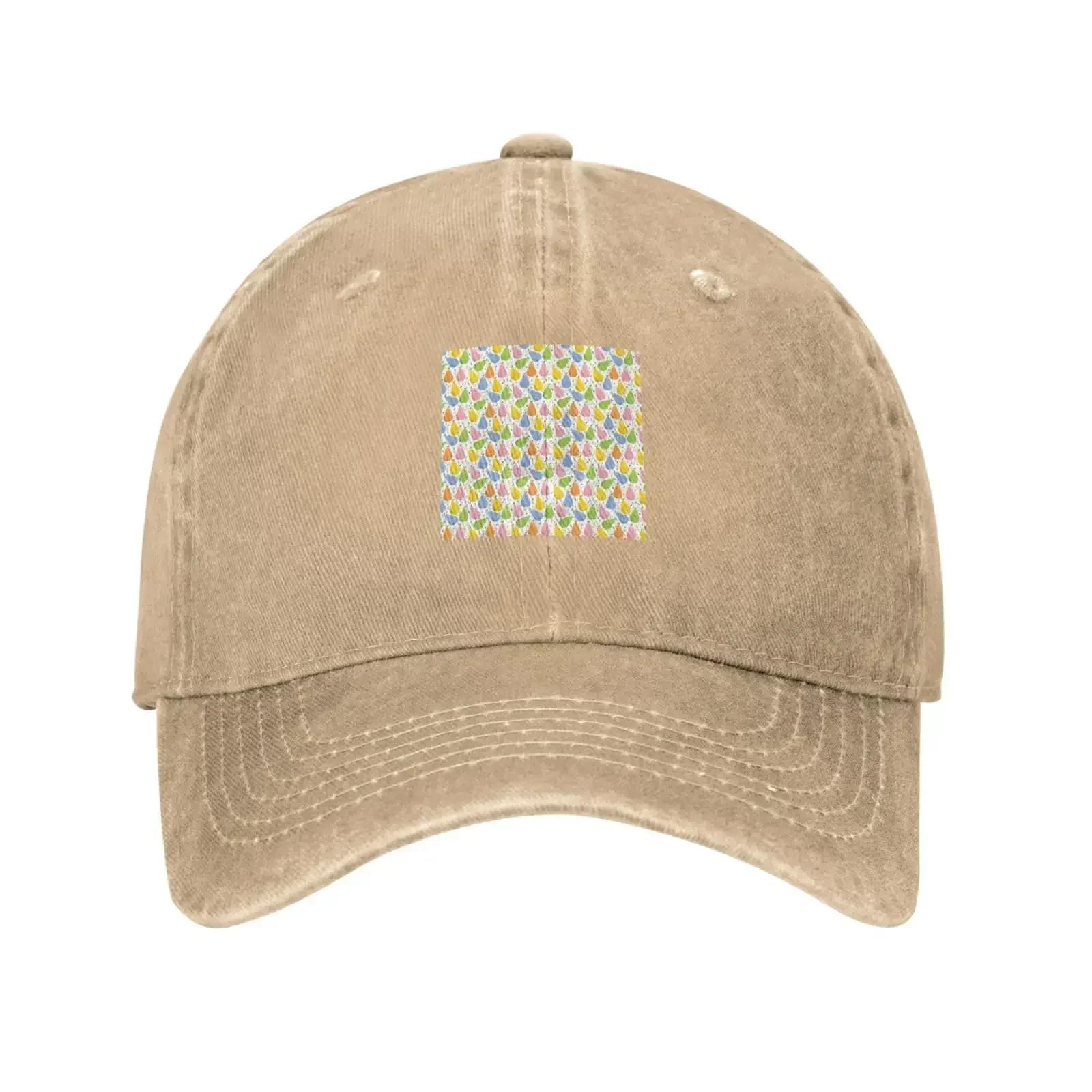 

Colorful Pear Seamless Pattern Baseball Cap for Unisex Women Vintage Trucker Hat Dad Hats One Size