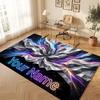 Abstract Geometric Theme Crystal Velvet Floor Rug Personalized Custom Name Text Warm Carpet Home Decoration