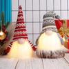 Nordic Christmas Gnome Figurine: LED Glowing Faceless Doll Desk Ornament