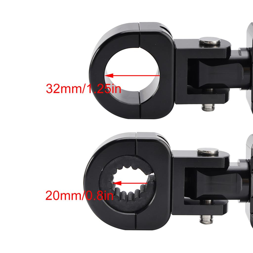 Universal Front Footrests Foot Pegs Fit for Motorcycle with 1.25" Bars