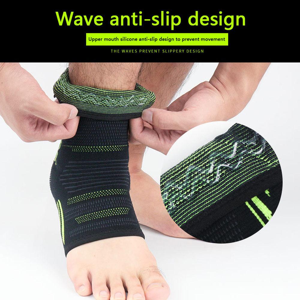 1Pcs Compression Ankle Brace, Silicone Ankle Sleeve Support, Pain Relief from Plantar Fasciitis, Achilles Tendonitis, Joint Pain