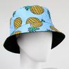 New double-sided pineapple bucket hat trendy fruit pot hat seaside surfing sun hat