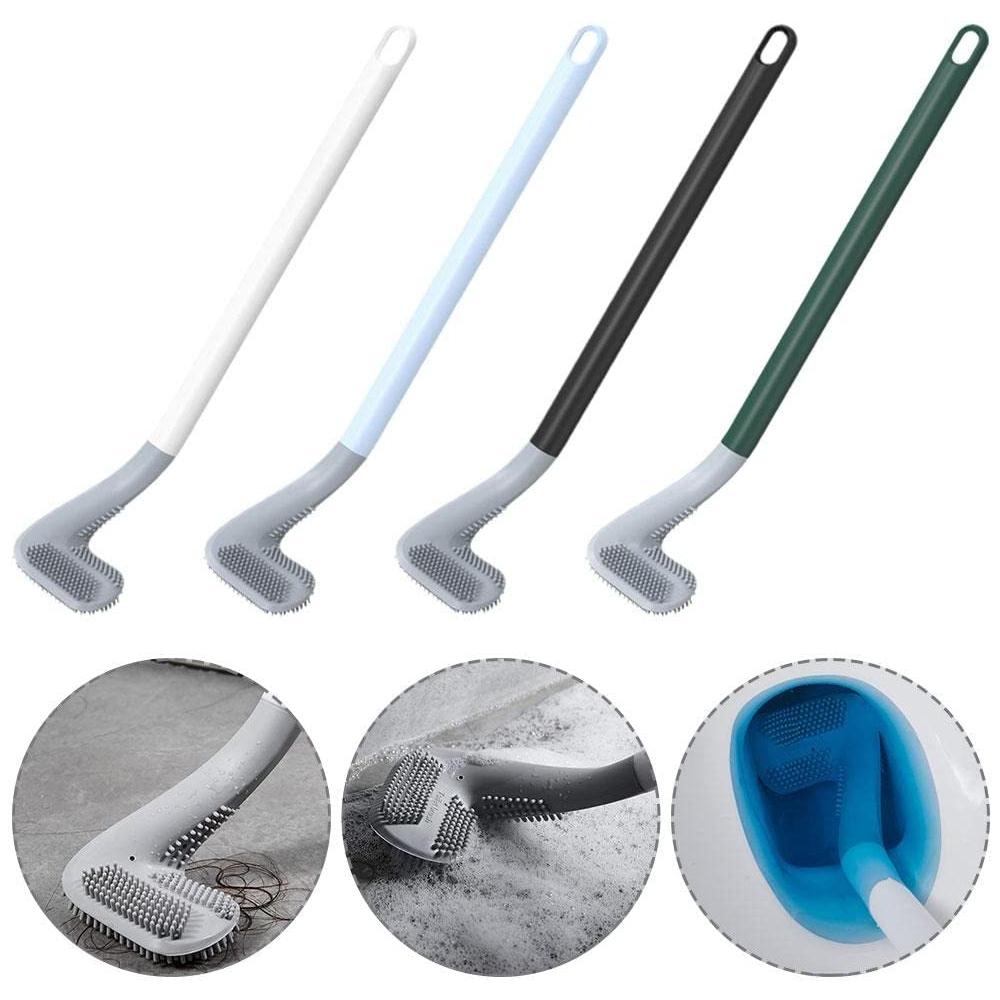White Golf Toilet Brush Long Handle Wall Mounted For Bathroom Cleaner Scrubber