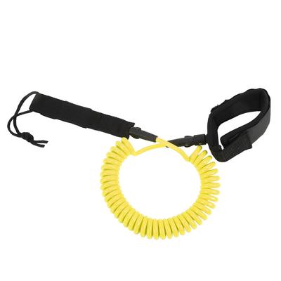 Surfing Foot Rope 7mm 10ft Coiled Spring High Elastic Adjustable Lightweight for Paddle Board Surfboard