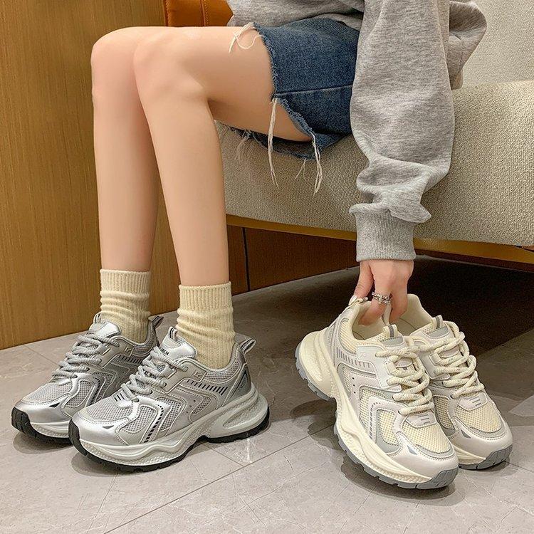 Fashionable and Comfortable High-quality Pops Shoes Lightweight and Comfortable Fall Women's Lace-up Rubber Low-top