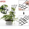 [2pcs Durable Plant Trellis] 2pcs Stackable Durable Black Plastic Plant Trellis Ladders | Indoor/Outdoor Use, Ideal for Climbing Vines