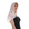 Embroidered Scarf for Church Shawl with Spanish Fringes Christian Veil Spanish Mantilla Lace Shawl Floral Women Handkerchief