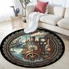 Steamboat Adventure Round Area Rug Under Office Chairs Bedroom Living Room Home Decor