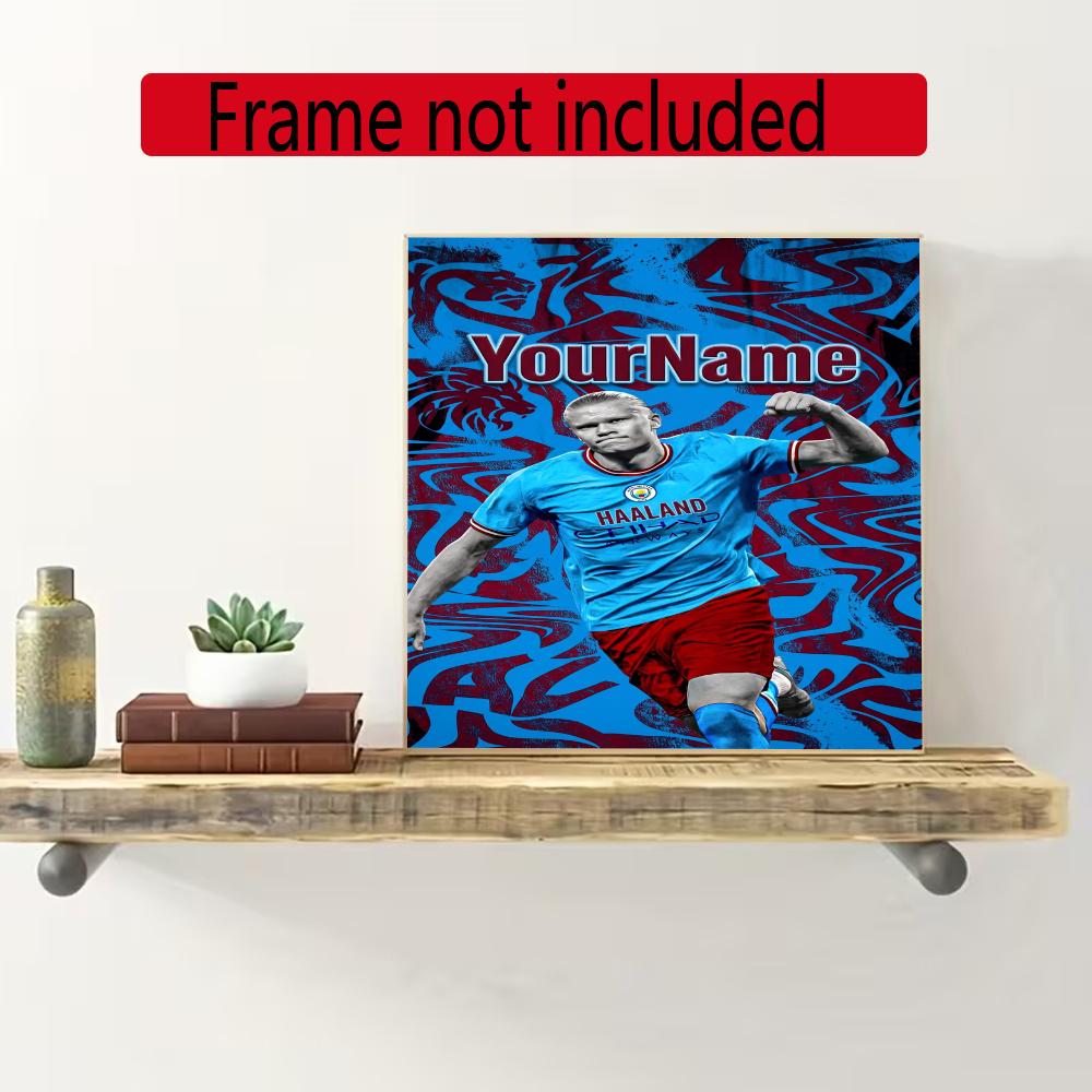 Haaland Customize Your Name Diamond Painting Round Diamond Diy Frameless Holiday Artwork Suitable For Home Office Wall Decoration