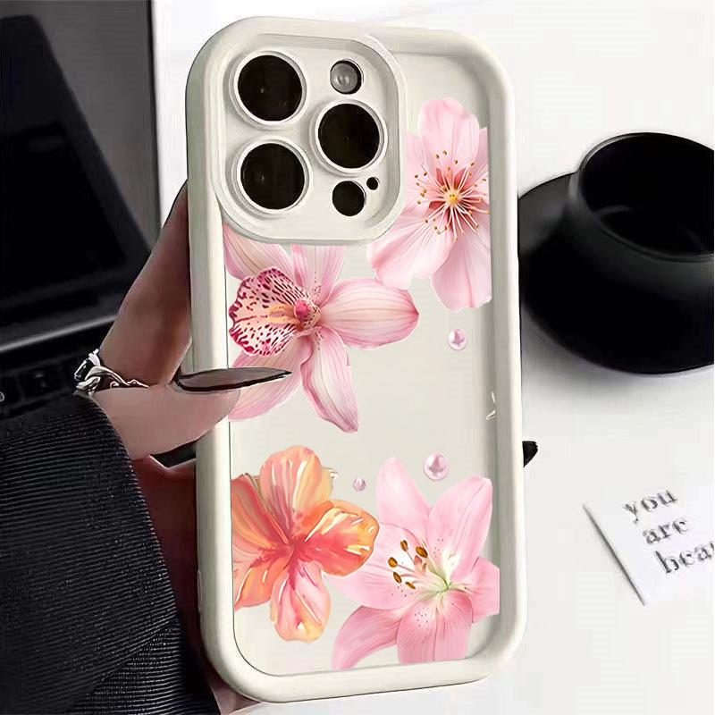 Lily Flower Case For Samsung Galaxy S21 S22 Ultra S21 Plus S20 FE A31 A51 A71 A53 A33 A73 A23 A50 A30 A70 A32 A72 A13 A04 A04E