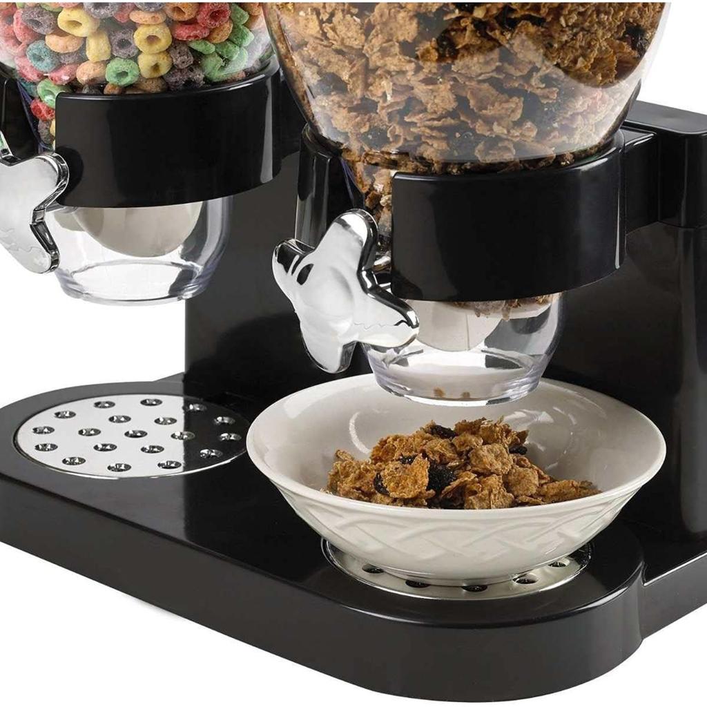 Triple Cereal Dispenser Dry Food Dispenser Cereal Containers Commercial Cereal Dispenser Triple Food Dispensers Nut Candy Dispenser Three Canister