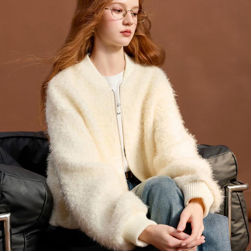 Sancai Damen Winter 2025 Lockerer Wollmischung Freizeitmantel