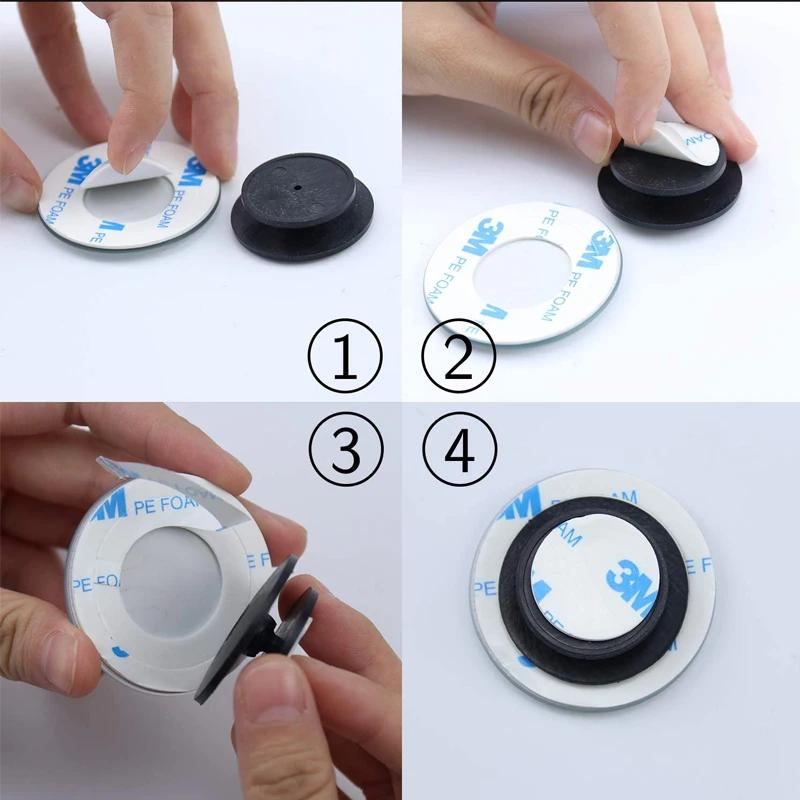 2 buc. Oglindă rotativă pentru unghiul mort pentru mașină, rotundă, reglabilă, oglindă retrovizoare cu ventoză, convexă, cu unghi larg, oglindă auxiliară retrovizoare