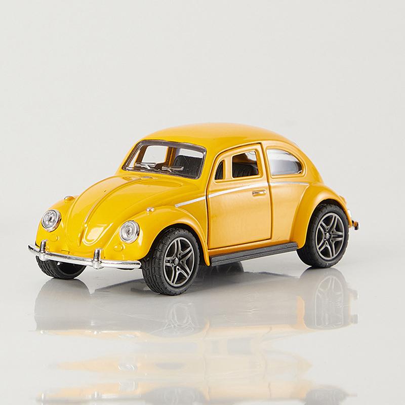 1:32 Retro Vintage Beetle Diecast Pull Back Car Model Toy For Children Gift Decor Cute Figurines Miniatures Decor