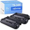 Toner Cartridge - WOOPSO - TN3480 - High Yield - 2 Pack - Compatible Brother