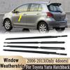 4Pcs Window Weatherstrip for Toyota Yaris Hatchback 2006-2013 (Not for 2 Doors) Outer Side Glass Rubber Sealing Strips Black