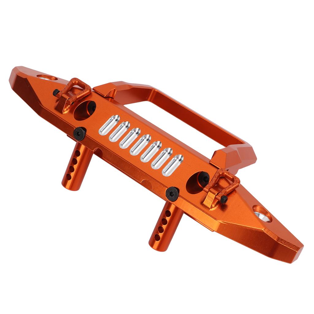 Aluminum Alloy Front Bumper RC Car Upgrade Accessory with LED Light Hole for Al 1Celsius6 for SCX6 Car