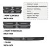 Carbon Fiber Car Door Sill Protector Stickers Auto Accessories For Lexus UX250h RX450h RX300 GX470 CT200h RX400h NX300h RX350