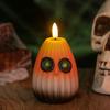 Autumn Owl Flameless Candle LED Night Light Battery Operated Flickering Candle Light Halloween Christmas Home Decor