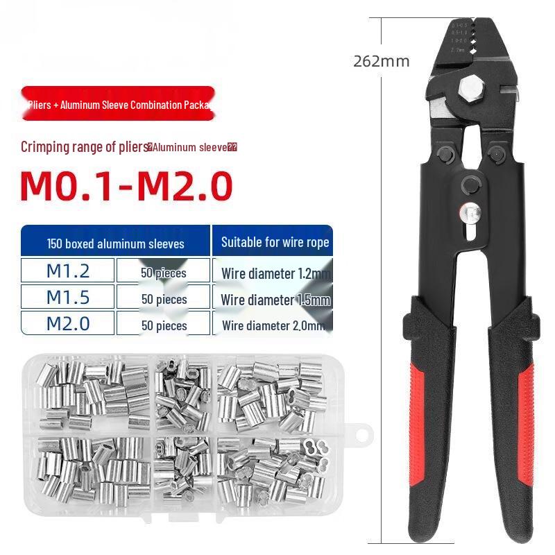 Heavy-Duty Wire Rope Crimping Tool Kit